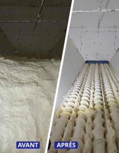 Nettoyage de silo à farine
